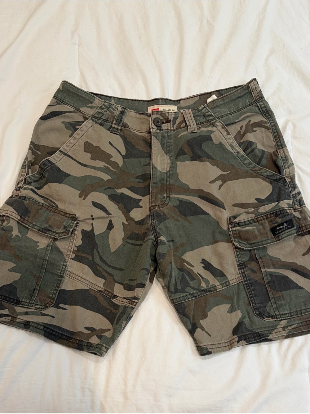 Wrangler Men's Camouflage Cargo Shorts - Green